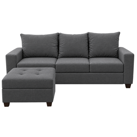 SILLON VENECIA TRES CUERPOS GRIS MEDIO