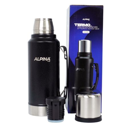 Termo acero inoxidable con pico cebador 1 litro Alpina