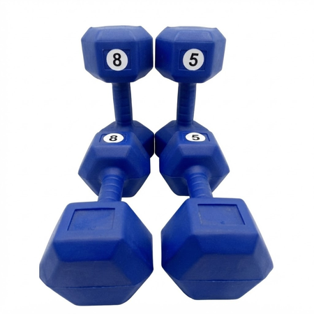 Combo 4 Mancuernas Hexagonales – 2 de 5 kg + 2 de 8 kg