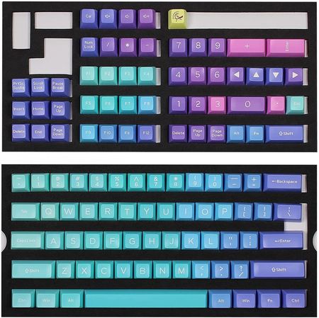 Ducky Keycap Set Azure Sa Us Abs Seamless Double Shot