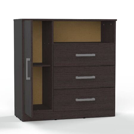COMODA ORLANDI WE 91 BAHIA - WENGUE, 3 CAJONES, 1 PUERTA