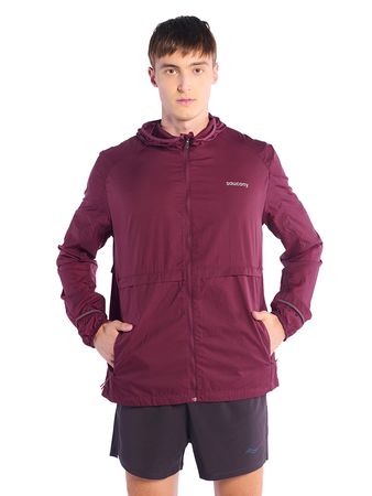 Campera Saucony Triumph Packaway Hombre Running Bordó