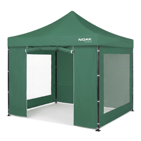 Gazebo 3x3 Metros NOAK Estructura de Acero Techo de Tela Oxford 600D y Paredes