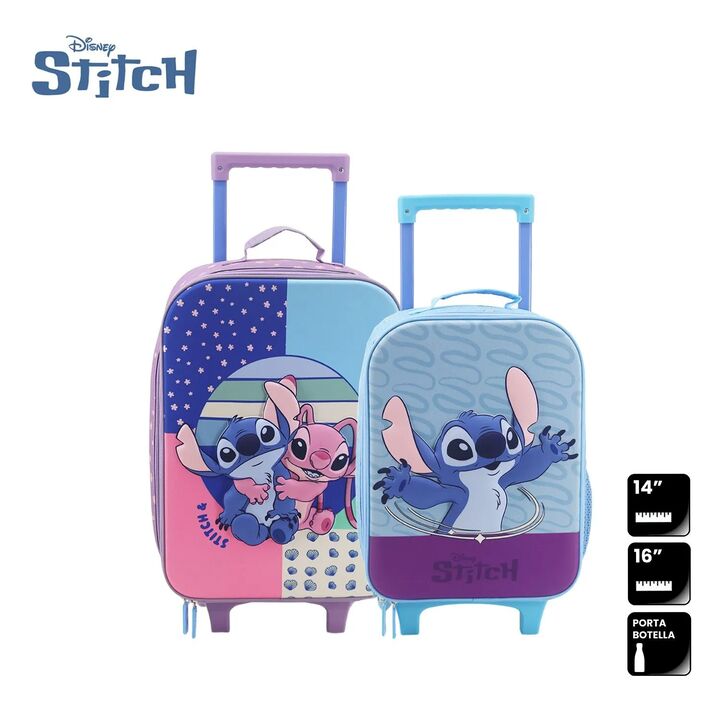 Set De Valijas Infantiles 14" y 16" Disney - Stitch - Vista 2