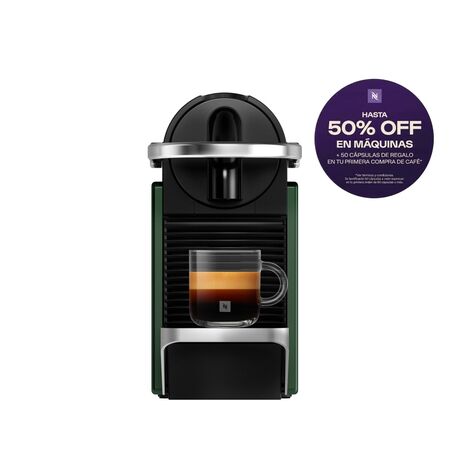 Cafetera Nespresso Pixie Dark Green Curva C62-AR-GR-NE