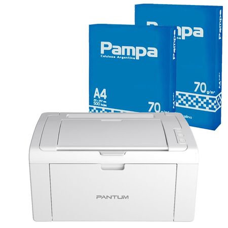 Impresora Pantum P2509W Laser +2 resmas de hoja A 4. 