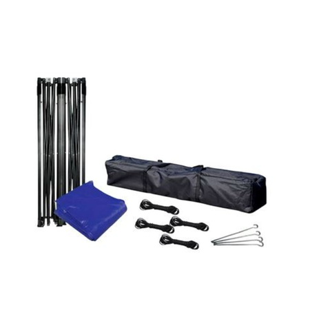 Gazebo De Acero 3x3 Con Paredes Fgki-02bl Azul Kushiro