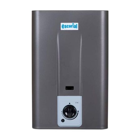 Calefon Escorial 14 Litros Gas Envasado Gris Grafito