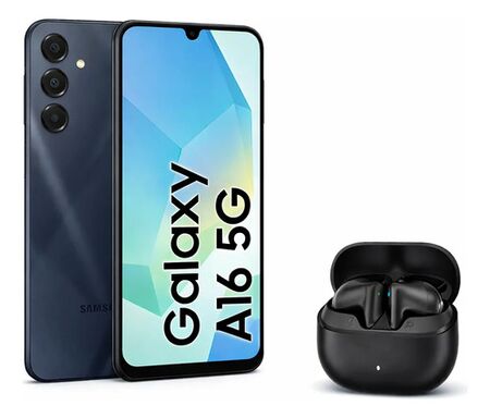 Combo Samsung Galaxy A16 5G 256GB Negro + Auricular Bluetooth Havit Tw888 de regalo