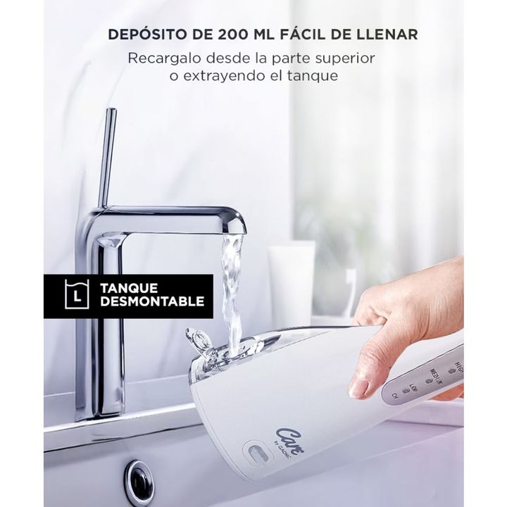 Irrigador Bucal Gadnic 100psi 200ml 3 Velocidades Inalámbrico 4 Boquillas - Vista 4