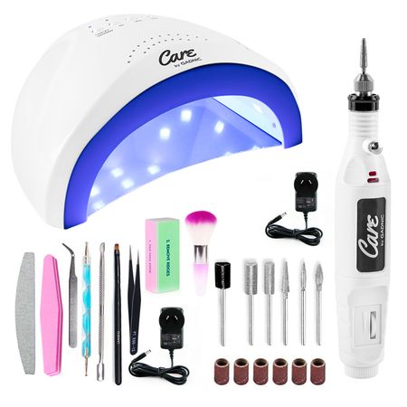 Kit Para Uñas Gadnic Torno T102 + Cabina UV Ledsun 48w Uso Profesional