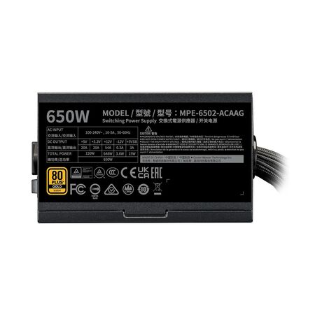 Fuente Cooler Master 650W 80+ Gold V3