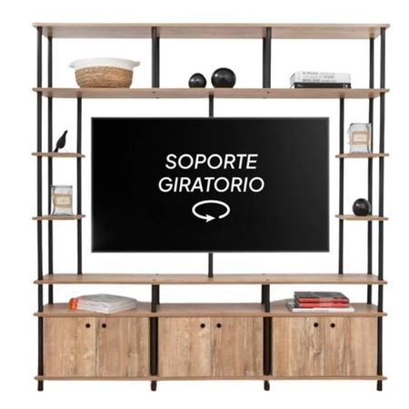 Rack de TV Industrial DS Home 192 x 30 x 200 cm Roble Atakama