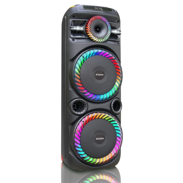 AMPLIFICADOR KIOTO TW2200 TORRE 2 PARLANTES 12 PULGADAS BLUETOOTH USB FM - Vista 1