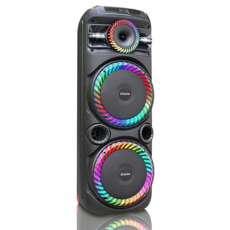 AMPLIFICADOR KIOTO TW2200 TORRE 2 PARLANTES 12 PULGADAS BLUETOOTH USB FM