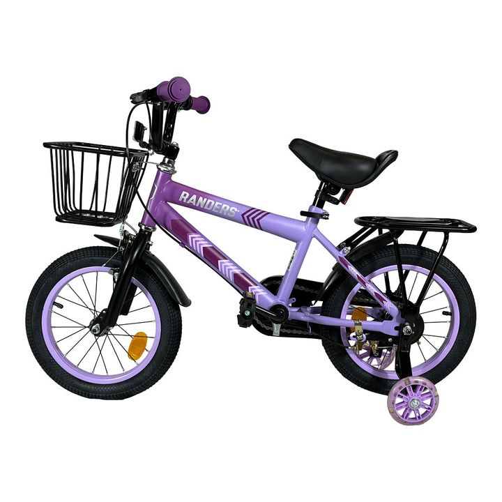 Bicicleta Randers Beater - R14 - Infantil - Canasto - Lila Mate con rueditas - Vista 2