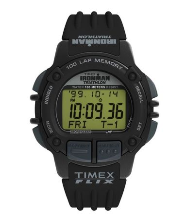 RELOJ DIGITAL TIMEX- IRONMAN FLIX 100 LAP 42 MM NEGRO (TW5M63000) (RTX0623)