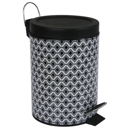 Cesto Residuos Tacho Basura Acero Pedal 3 Lts Rombo