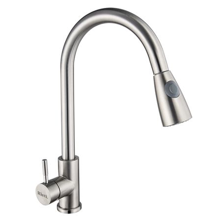 Grifería de Cocina Extraíble Monocomando de Acero Inoxidable