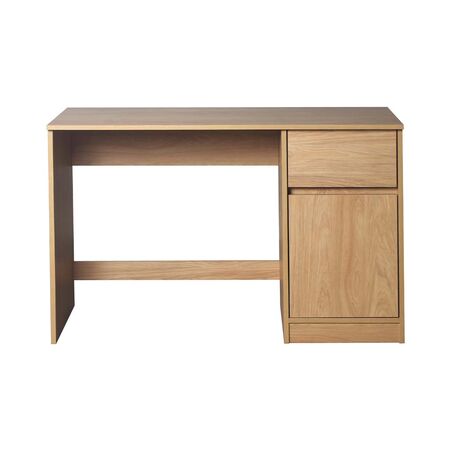 ESCRITORIO OFICINA CON 1 PUERTA Y 1 CAJON HICKORY NATURAL
