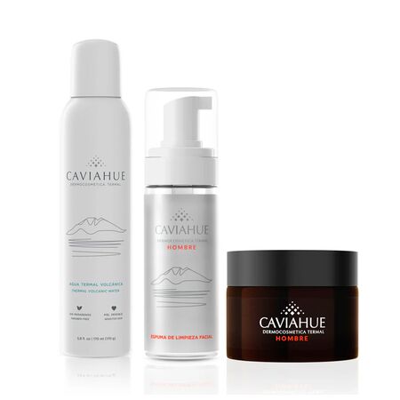 Caviahue Kit Rutina Cuidado Facial Limpieza Hombre Box 3u