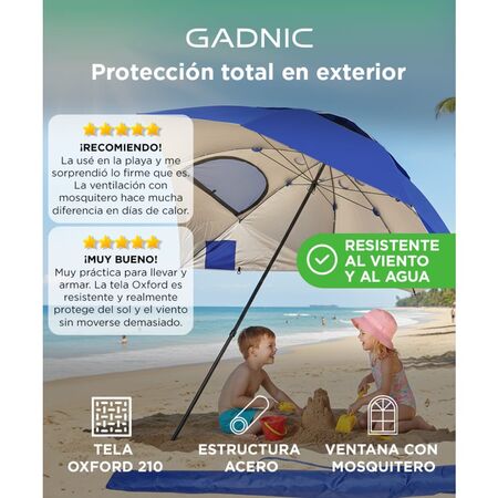 Sombrilla Carpa Azul Gadnic GZ7 Para Exterior + Bolso
