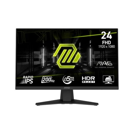 Monitor Gamer MSI 24 MAG 244F FHD Rapid IPS 200Hz 0.5ms Flat 1xHDMI + 1xDP