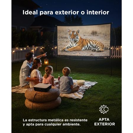 Pantalla de Proyector Gadnic con Soporte Plegable Portátil de 100 pulgadas