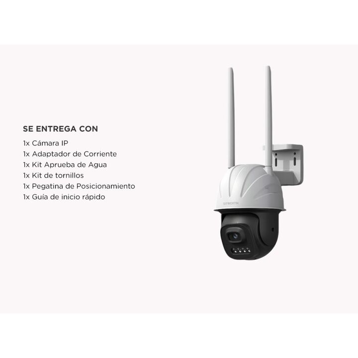 Cámara de Seguridad Skyworth Dual Light 4MP WiFi Exterior/Interior IP66 Con Visión Nocturna - Vista 6