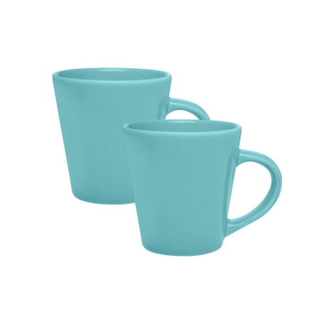 SET X2 JARROS MUG 250 CC CONICO DROP CELESTE OXFORD