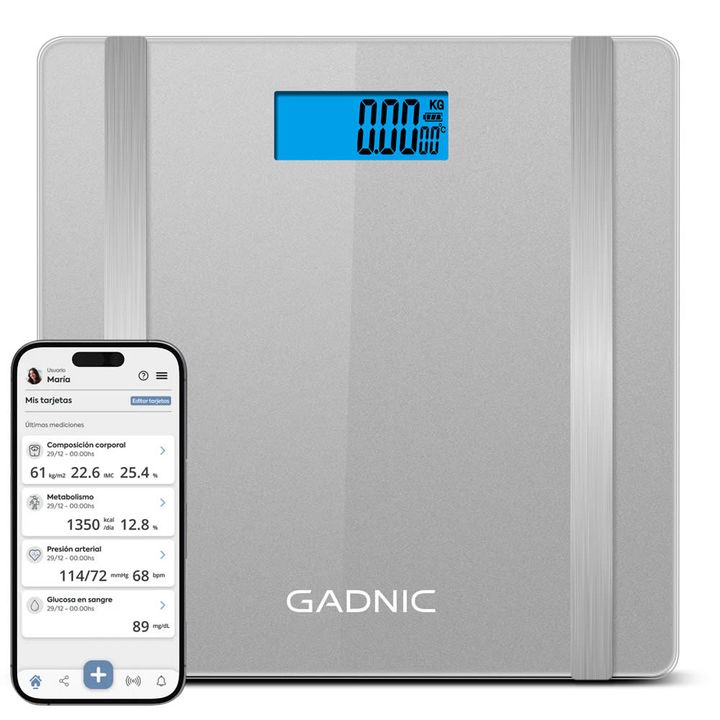 Balanza Digital Gadnic G07 Bluetooth Electrica 180KG - Vista 1