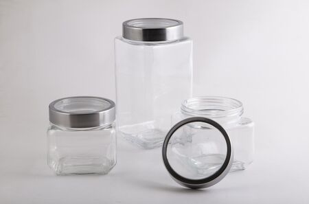 Set De 3 Frascos De Vidrio Con Tapa
