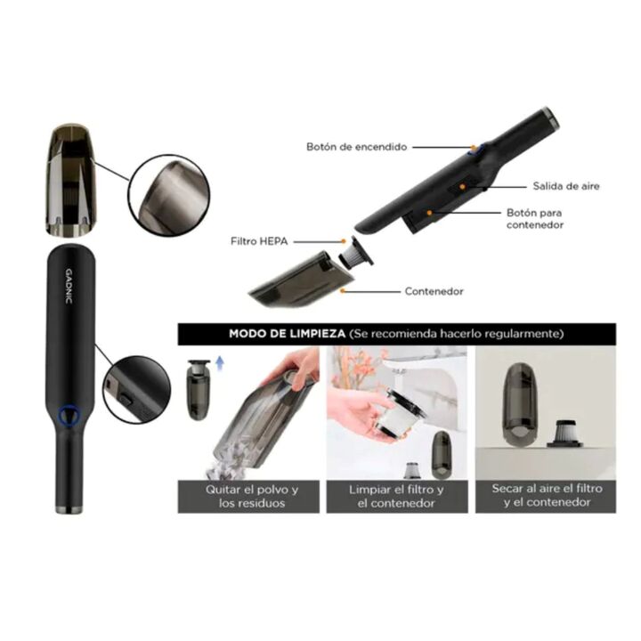 ASPIRADORA DE MANO GADNIC RECARGABLE CAV000050 - Vista 3