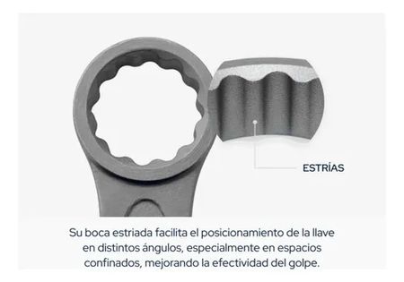 Llave de Golpe Estriada Bremen Recta 24mm