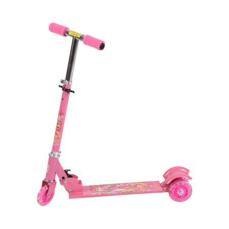 Monopatin Infantil Plegable con Luces Rosa