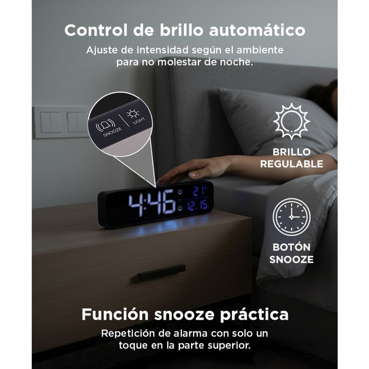 Despertador LED Inteligente Gadnic DP5PRO 40 Tonos Musicales - Vista 4