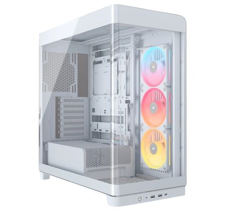 Gabinete Corsair FRAME 4500X LX-R RGB Mid-Tower TG White