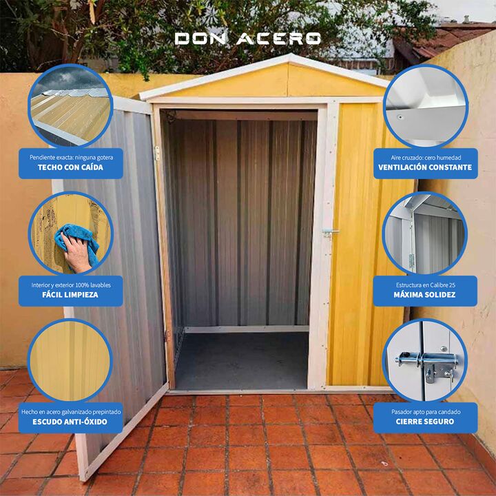 Armario Depósito Galpón de jardín 150x1x2 Calibre 28 Arena DON ACERO - Vista 4