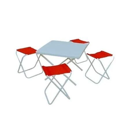 Mesa Descansar C/4 Banquitos Tijera