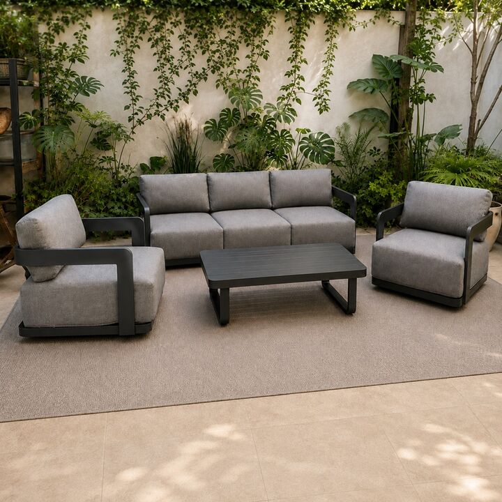 Set de Sillones Exterior Estambul Giratorio Impermeable Línea Élite 4 Piezas - Vista 5