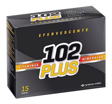 102 Plus Efervescente Vitaminas Minerales 15 Sobres