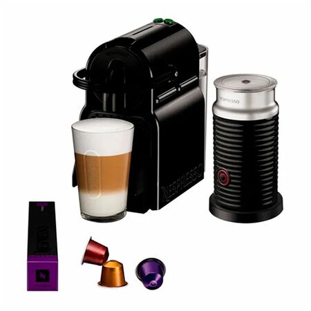 Cafetera Inissia Negra + Aeroccino 3 Nespresso