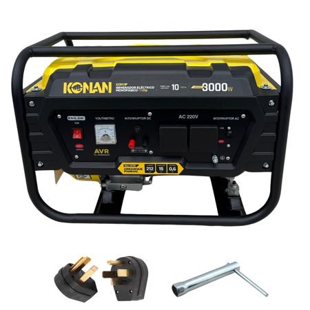 Generador Eléctrico 7Hp 3000W Monofásico Konan Manual