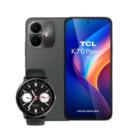 Combo TCL K70 Power 4+256GB Gris + Smartwatch Dekkin Circular BT