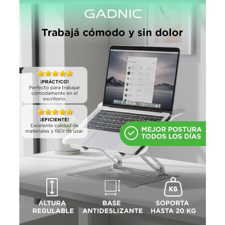 Soporte para Portátiles Gadnic ST-AL38 Ajustable 10