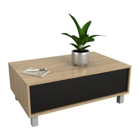 Mesa Ratona DS Home con Cajón Oculto Olmo Negro 91x36x60 cm