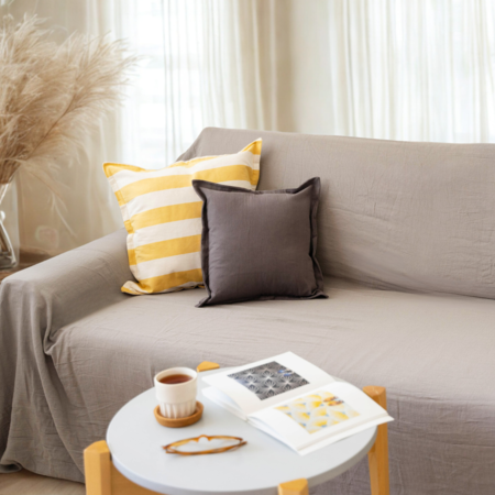 Funda Cubre Sillon 370x230 Gasa Algodón Gris