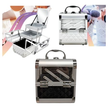 Maletin Porta Cosmeticos Con Espejo Profesional