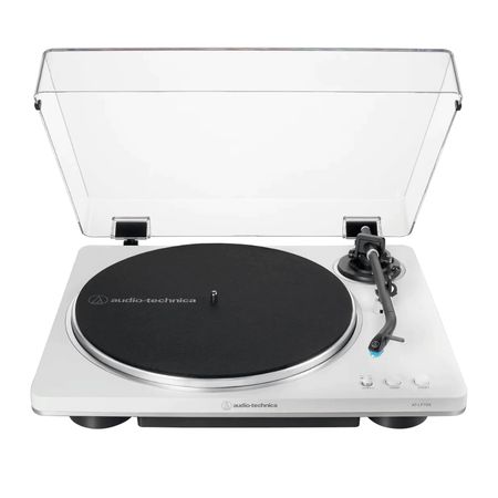 Audio-Technica AT-LP70X. Bandeja giradiscos automática Hi-Fi. Blanca con detalles grises