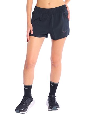 Short Saucony Outpace Mujer Running Negro